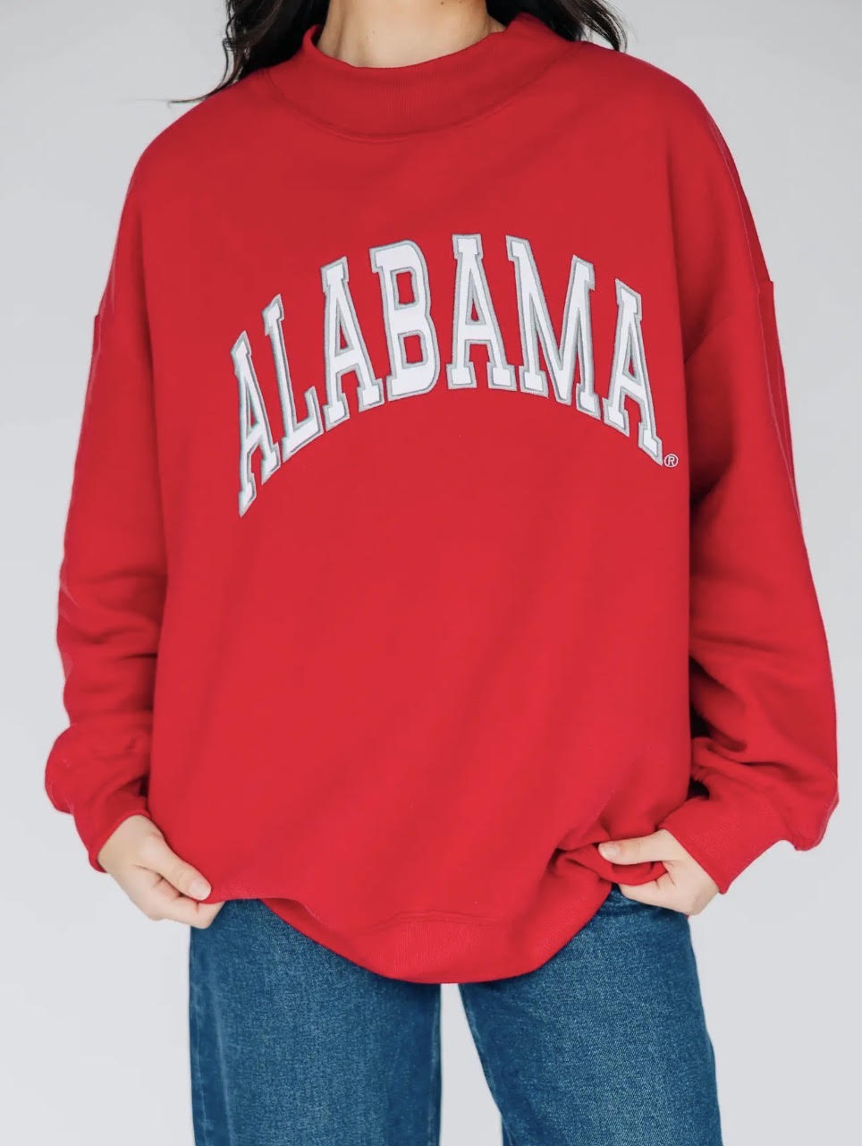 Madi Classic Mock Neck Alabama Applique