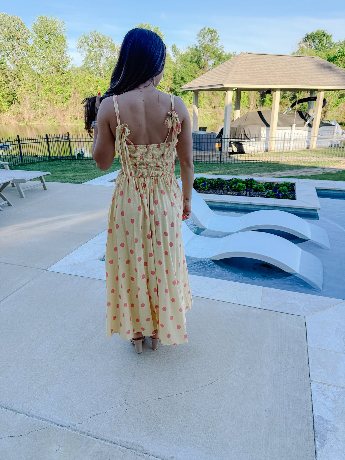 Yellow Polka Dot Midi