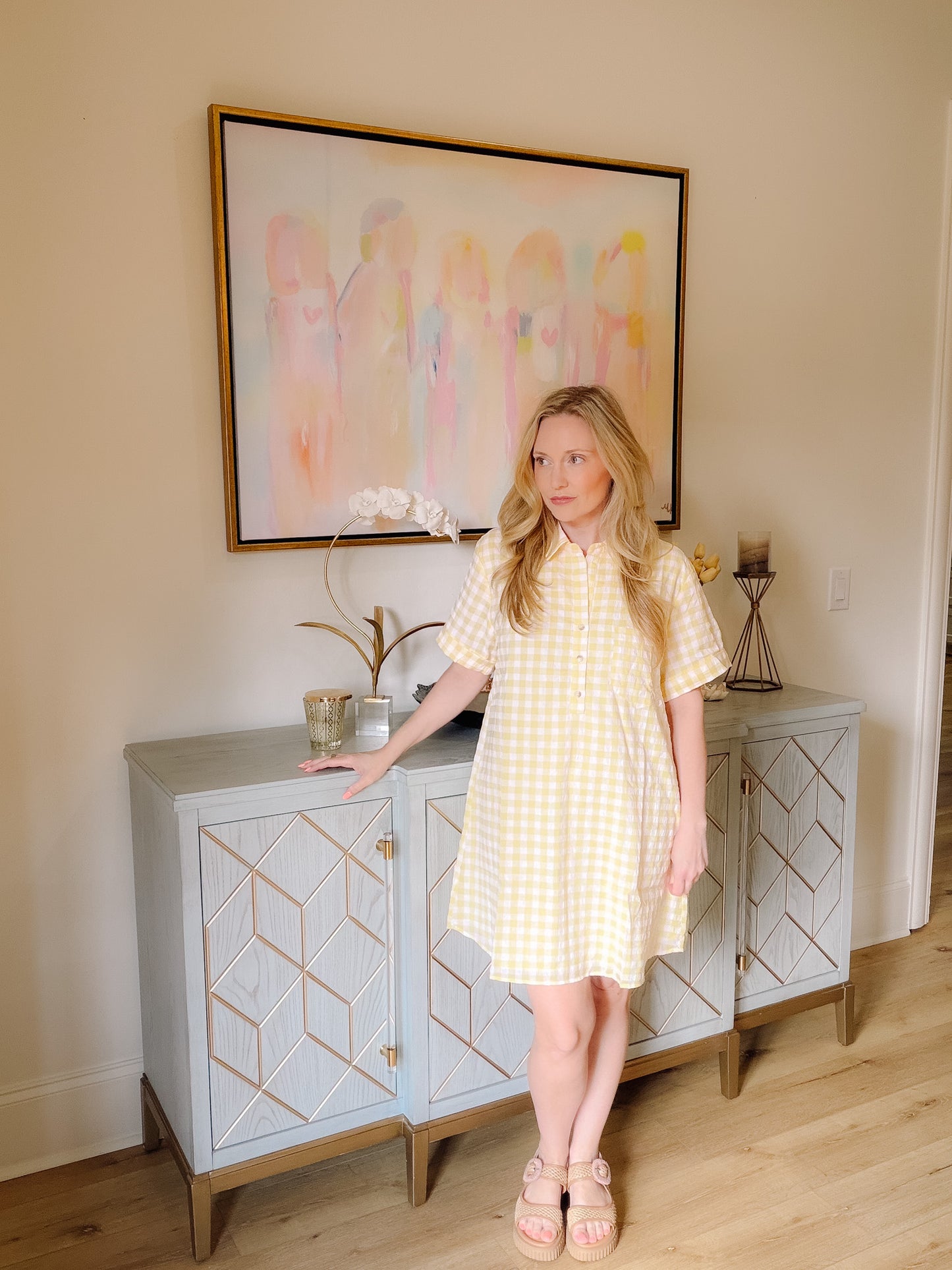 Gingham Shirt Dress