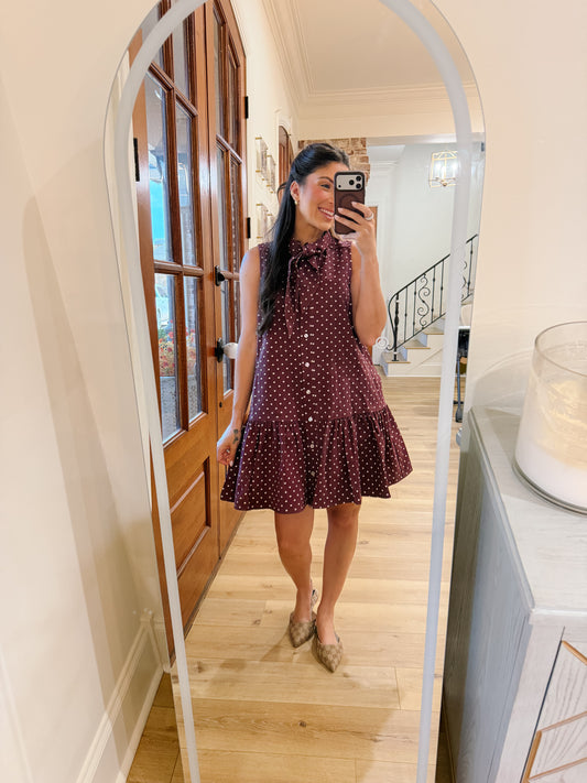 Maroon Mini Dress