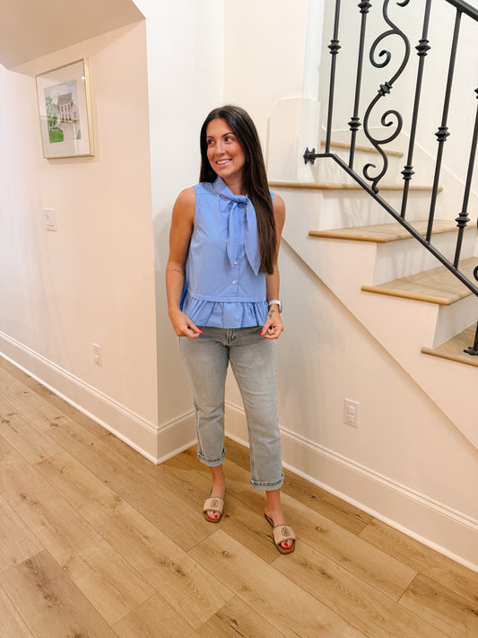 Monday Blues Blouse