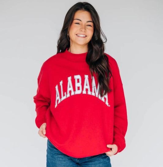 Madi Classic Mock Neck Alabama Applique