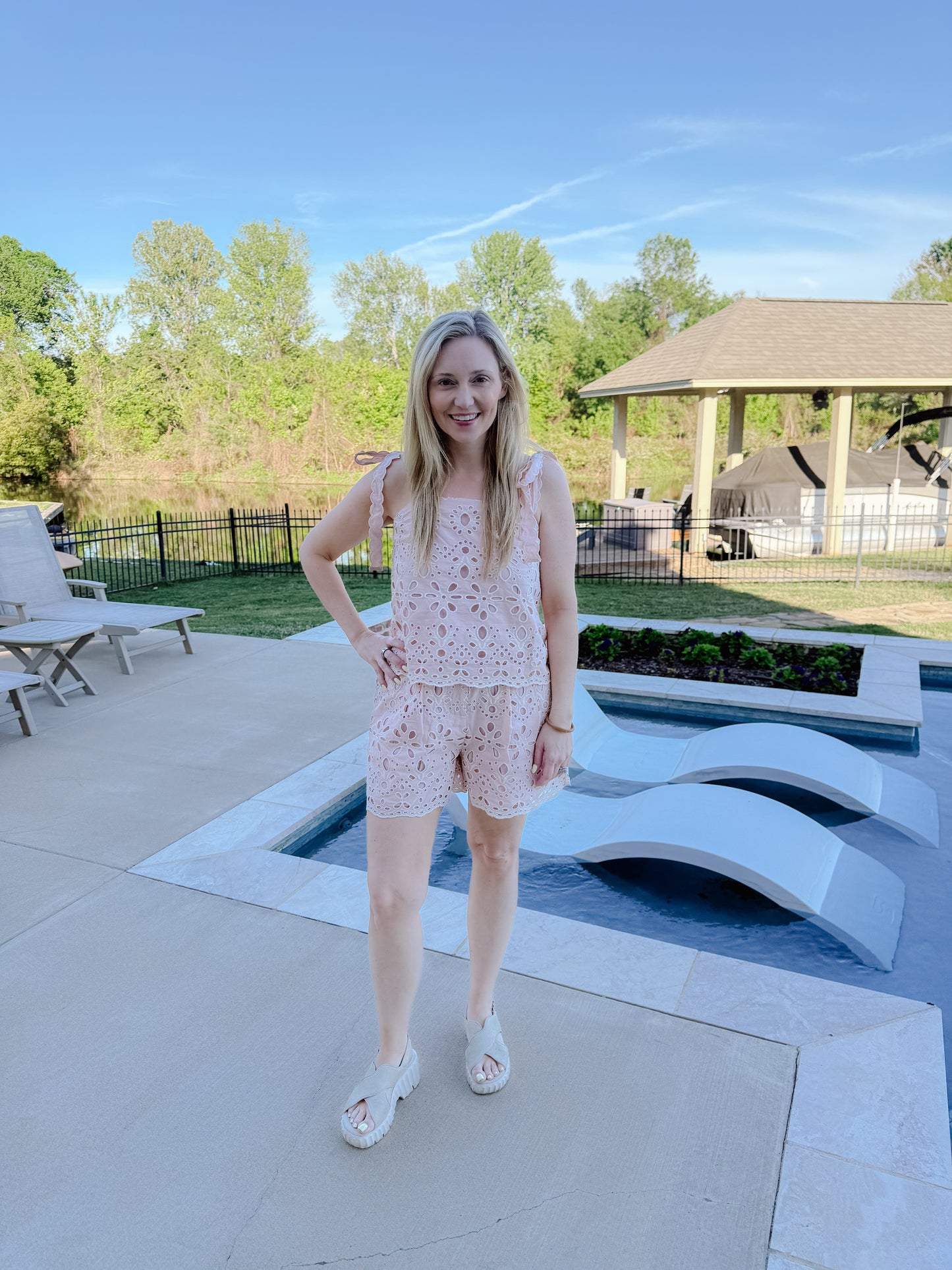 The Lauren Eyelet Set