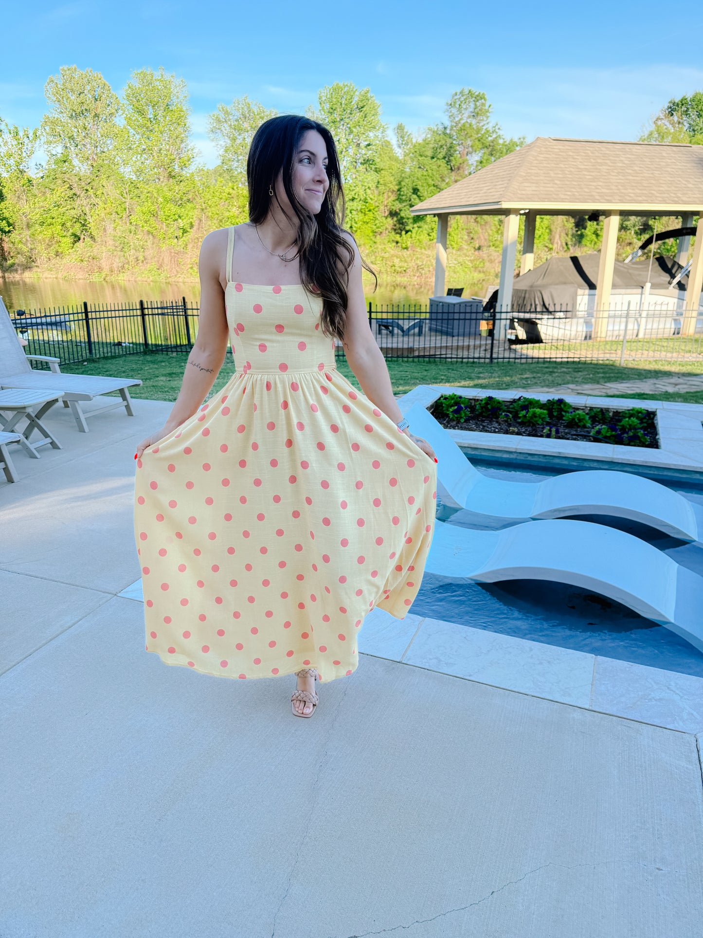 Yellow Polka Dot Midi