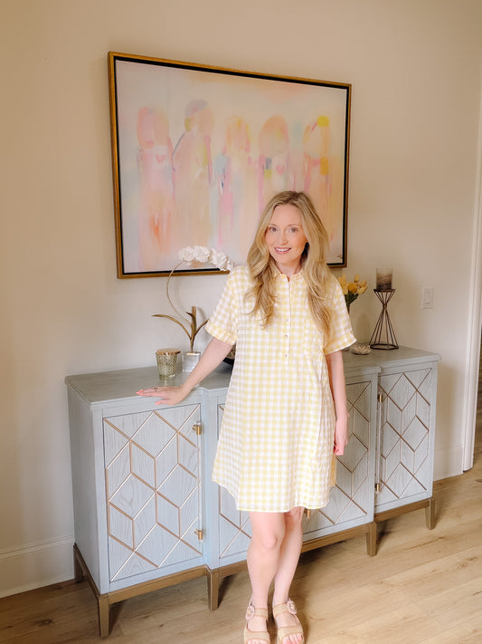 Gingham Shirt Dress