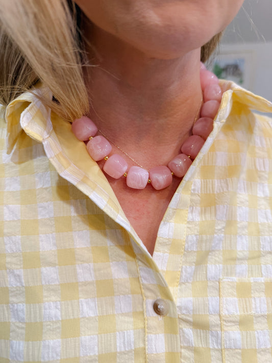 Pink Beaded Necklace
